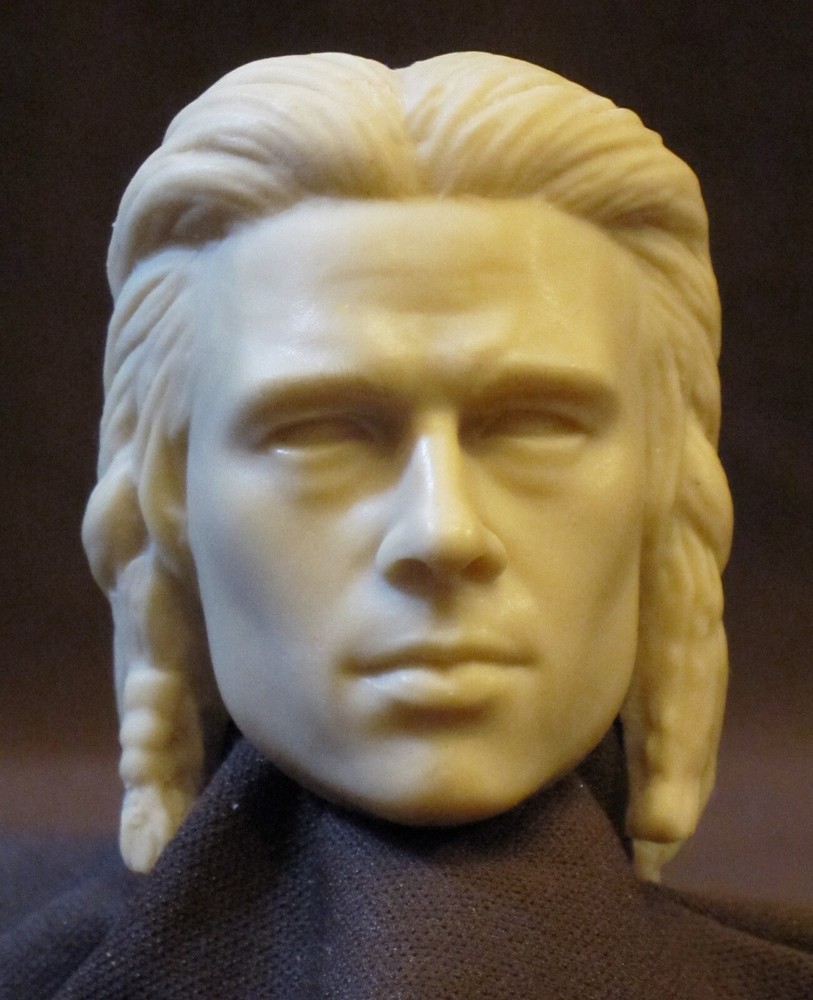 1/6 Scale CMD-143 Brad Pitt as Achilles Resin Head Sculpt Unpainted Action Figure  -image