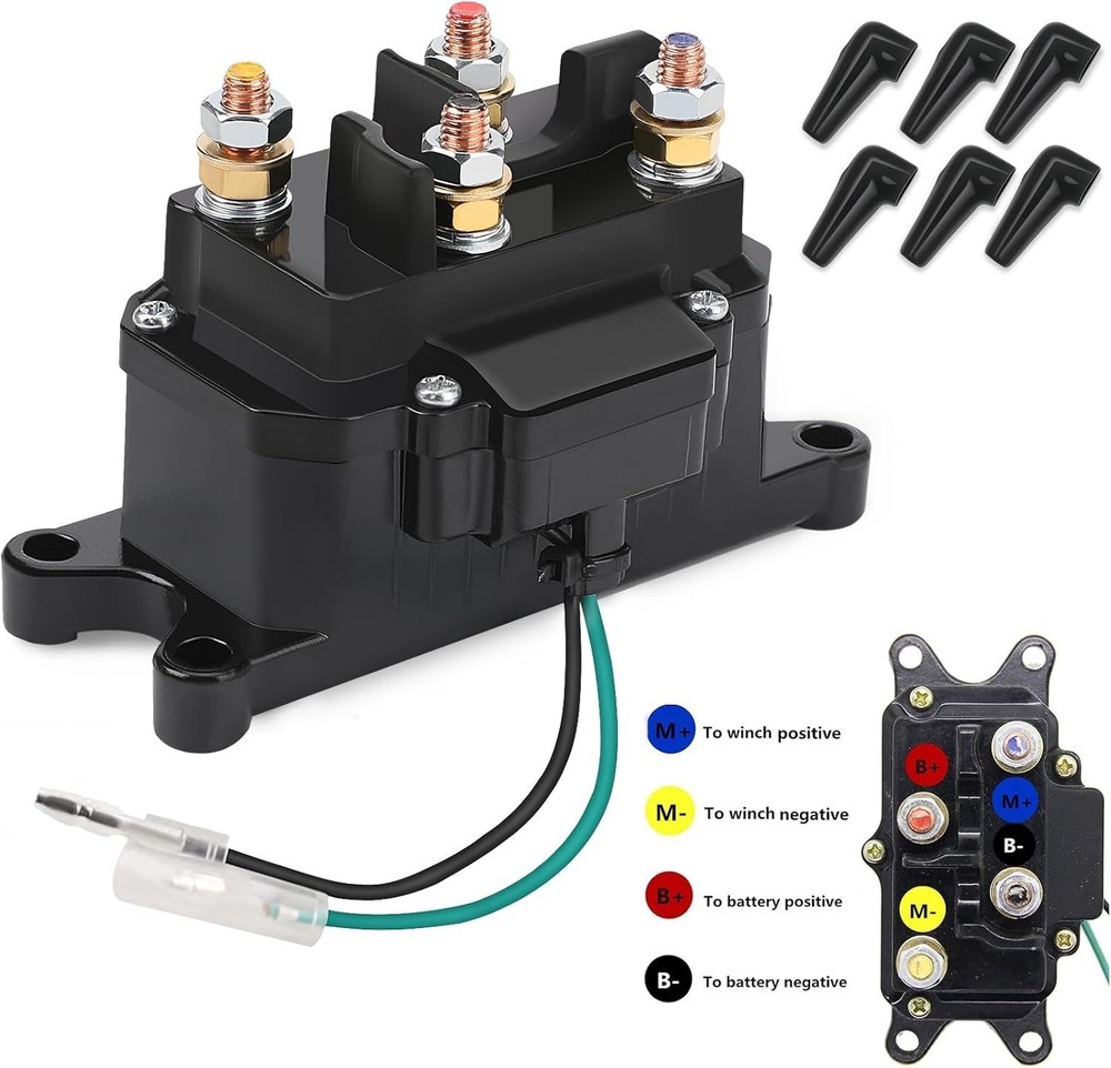 Winch Solenoid Relay Contactor 12V 250A Winch Relay Thumb Truck for ATV