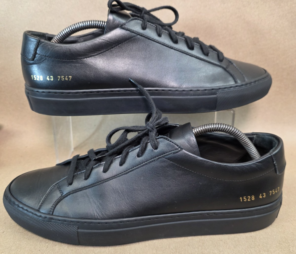 Common Projects (Sz 43) Achilles low black Sneaker Shoes Mens NO INSOLES-image