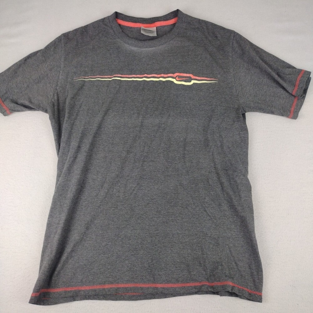 Nike Mens Gray Large Short Sleeve Tee with Swoosh Sport Logo