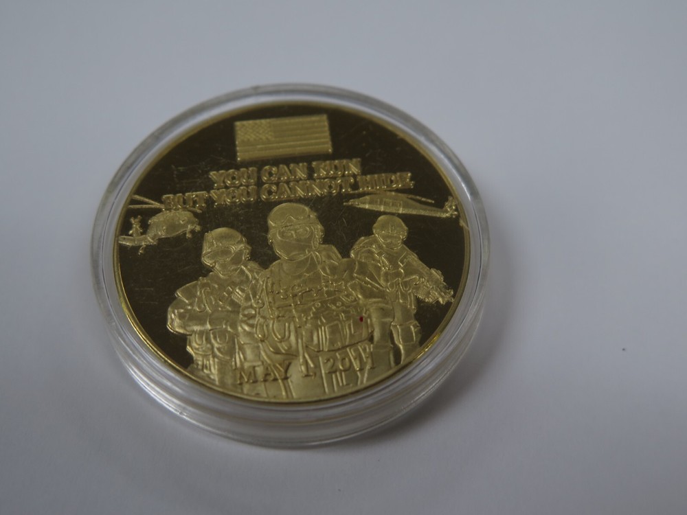9/11 Gold Plated Challenge Coin ‘JUSTICE HAS BEEN DONE’ US Military Navy Seal cn