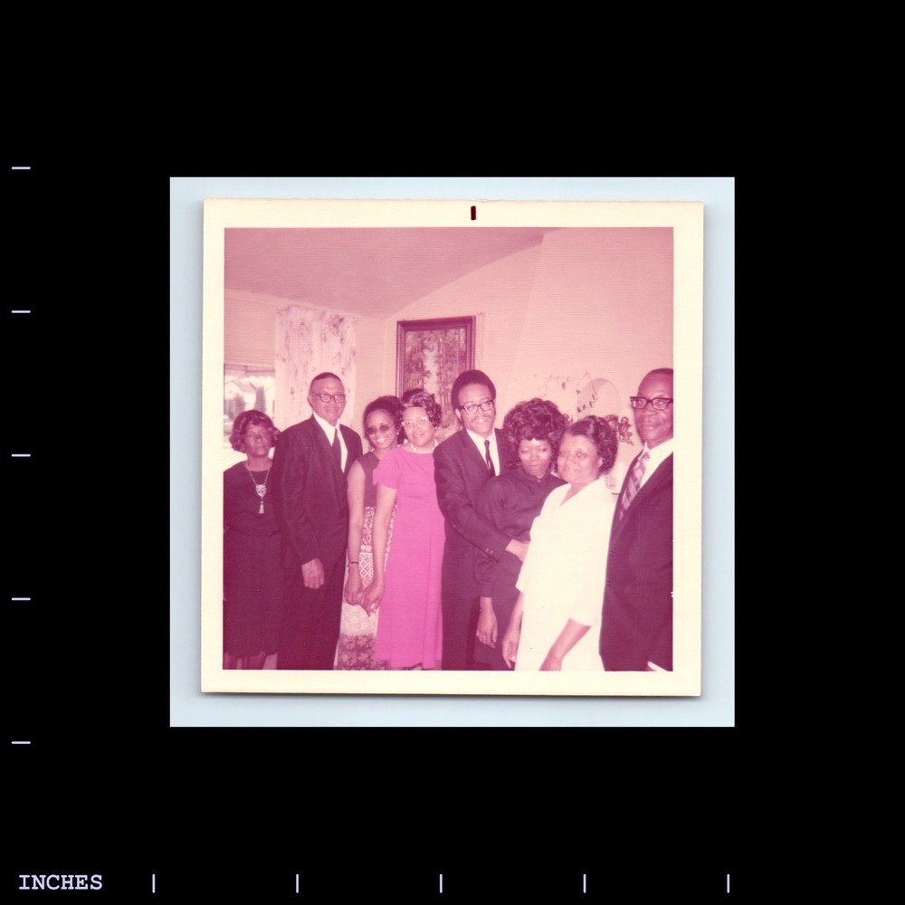 Square Color Photo BLACK AFRICAN AMERICAN MEN WOMEN IN LIVING ROOM