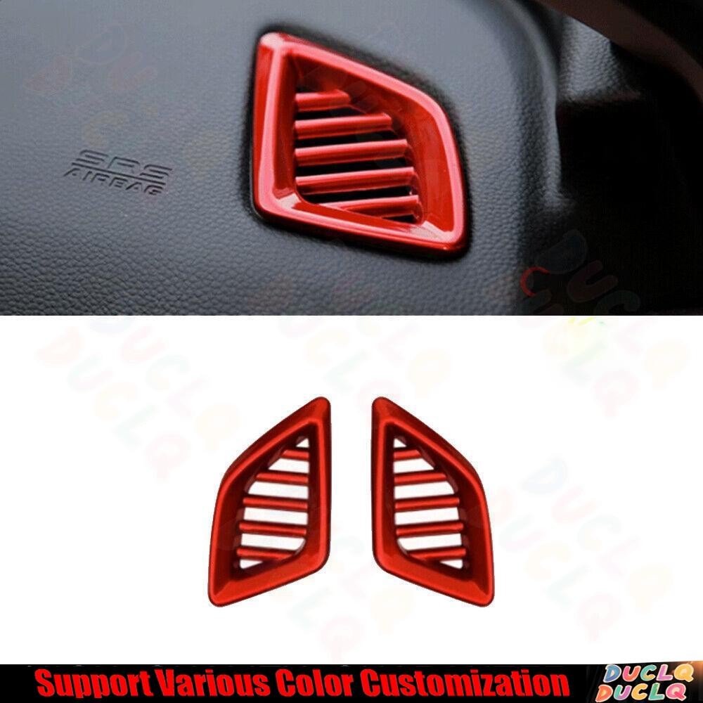 For Honda Accord 2018-2022 10th Bright Red Dashboard Side Outlet Vent Cover Trim