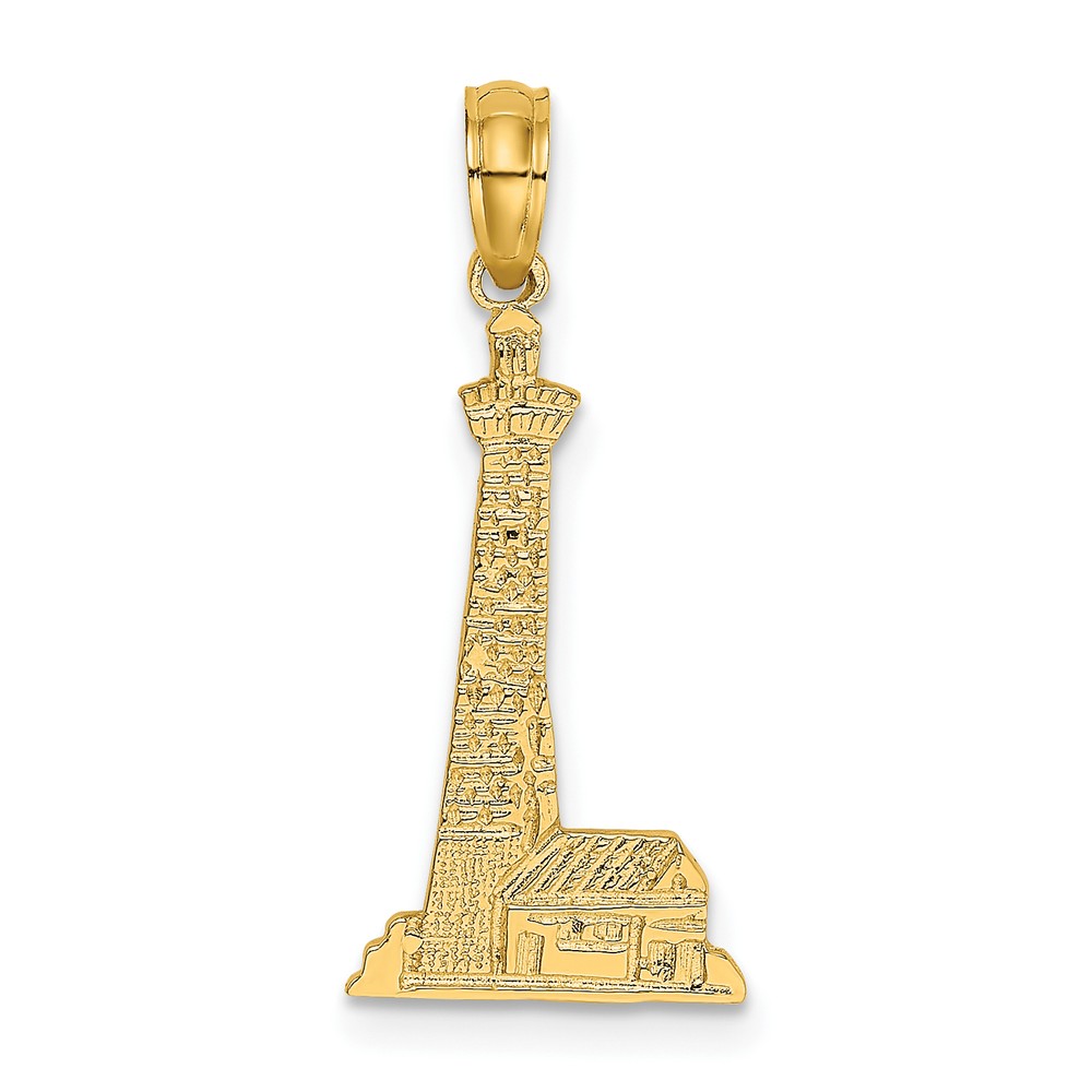 Avariah Solid 14K Yellow Gold Lighthouse w/ Building Charm - 24.9mm