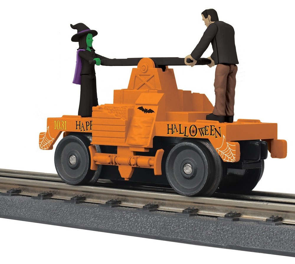 MTH RAILKING OPERATING HALLOWEEN HAND CAR 30-5241
