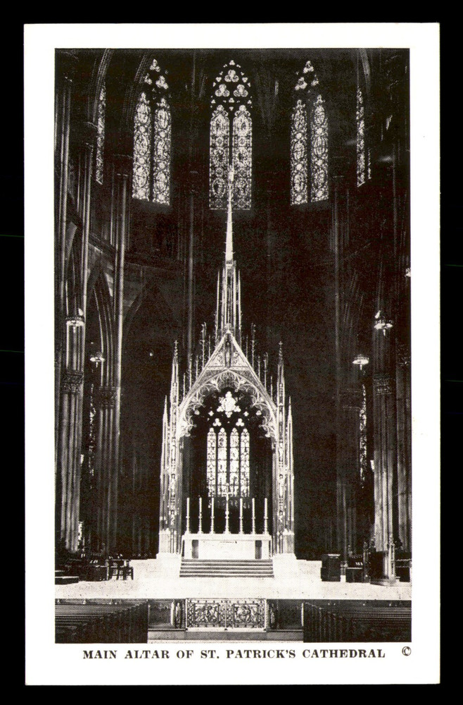 Main Alter Of St Patricks Cathedral New York NY Church Unp Postcard