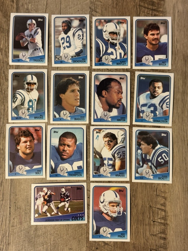 1988 Topps Indianapolis Colts 14-Card Team Set Football-Eric Dickerson