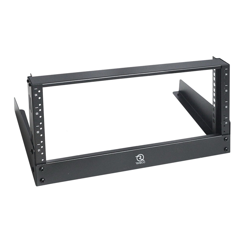 4u Tabletop Rack for Audio & Network, Desktop Rack Shelf Open Frame Sound
