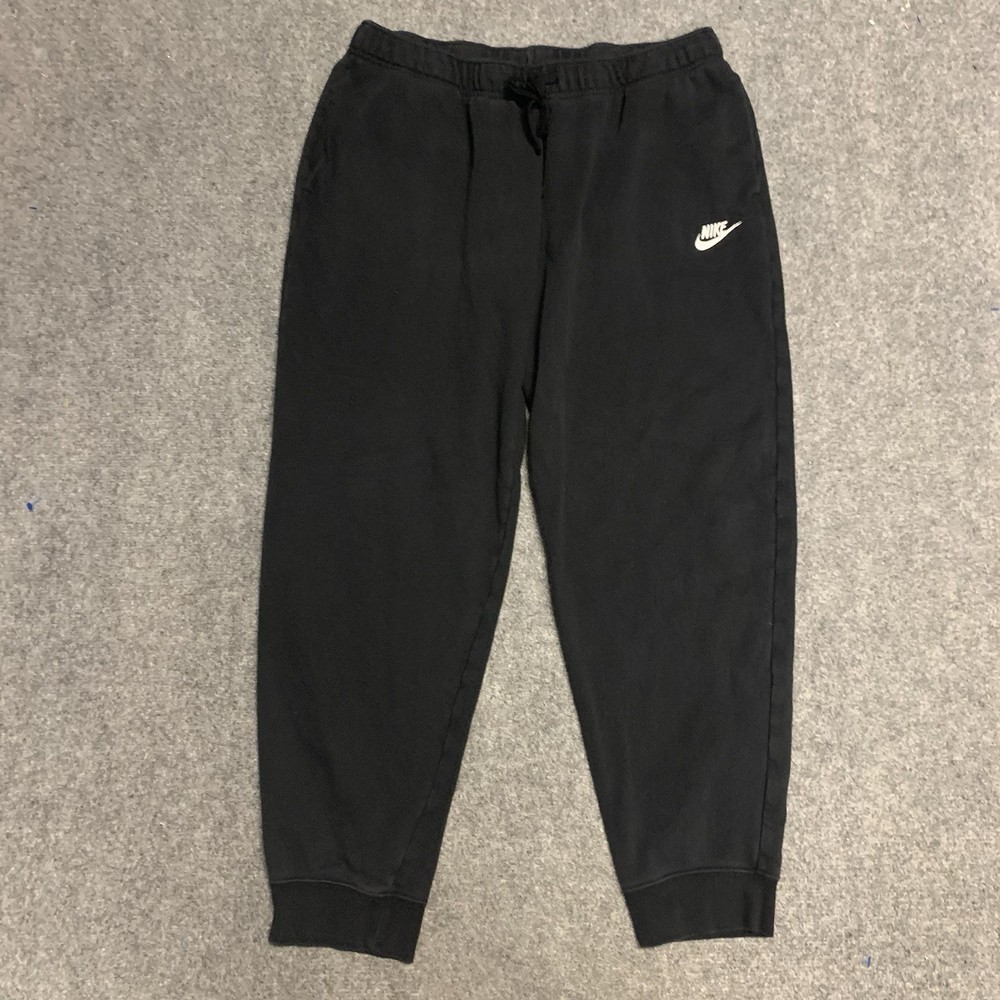 Nike Sweatpants Adult Size XL Swoosh Relaxed Joggers Mens Pants Black