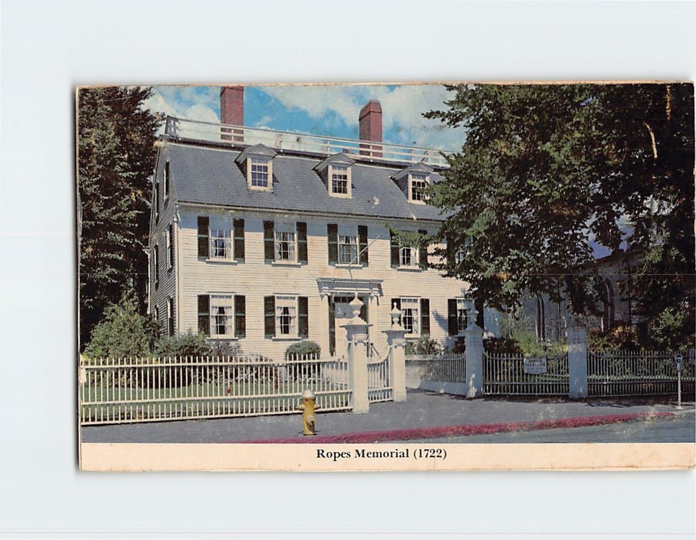 Postcard Ropes Mansion Salem Massachusetts USA
