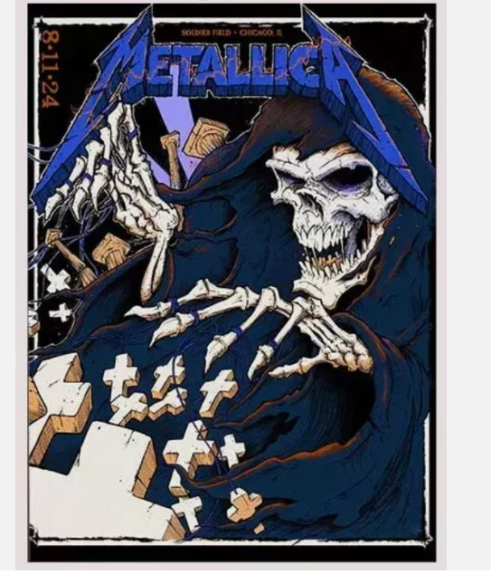 Metallica M72 Chicago Poster cute vintage Poster new new Poster. new