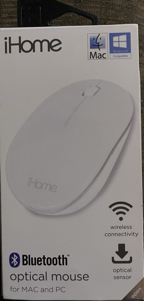 iHome Bluetooth Optical Mouse for Mac and PC Wireless Comfort Design  