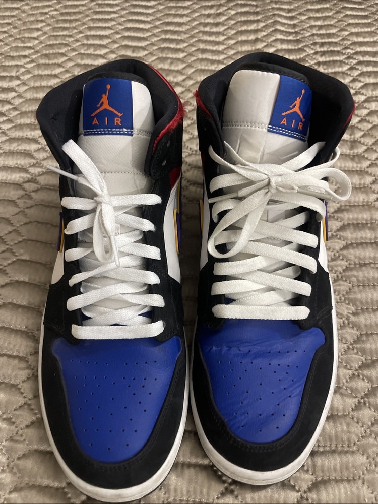 Jordan Air 1 Mid Lakers Men's Sneakers size 12.  Excellent Condition.
