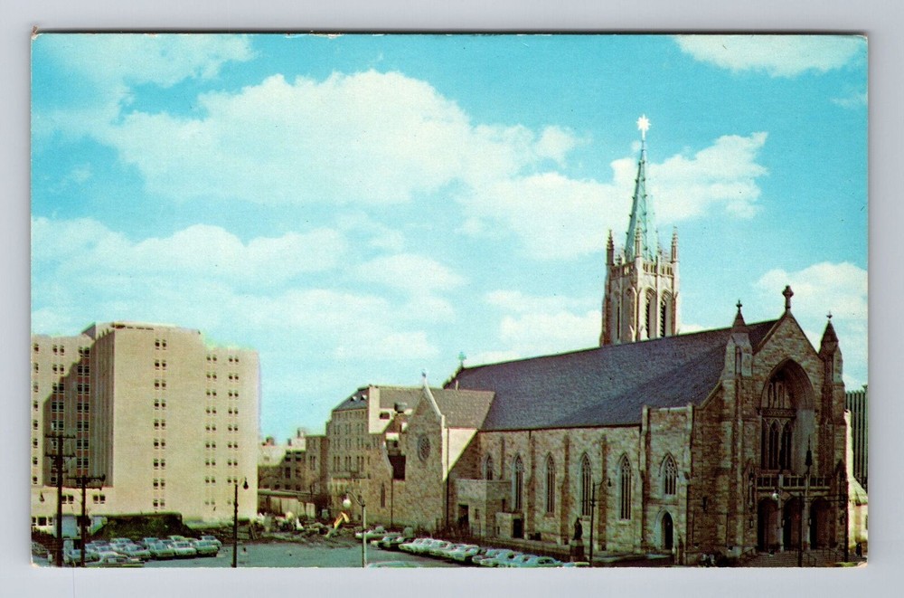 Cleveland OH-Ohio, Cathedral Of St Johns The Evangelist, Vintage Postcard