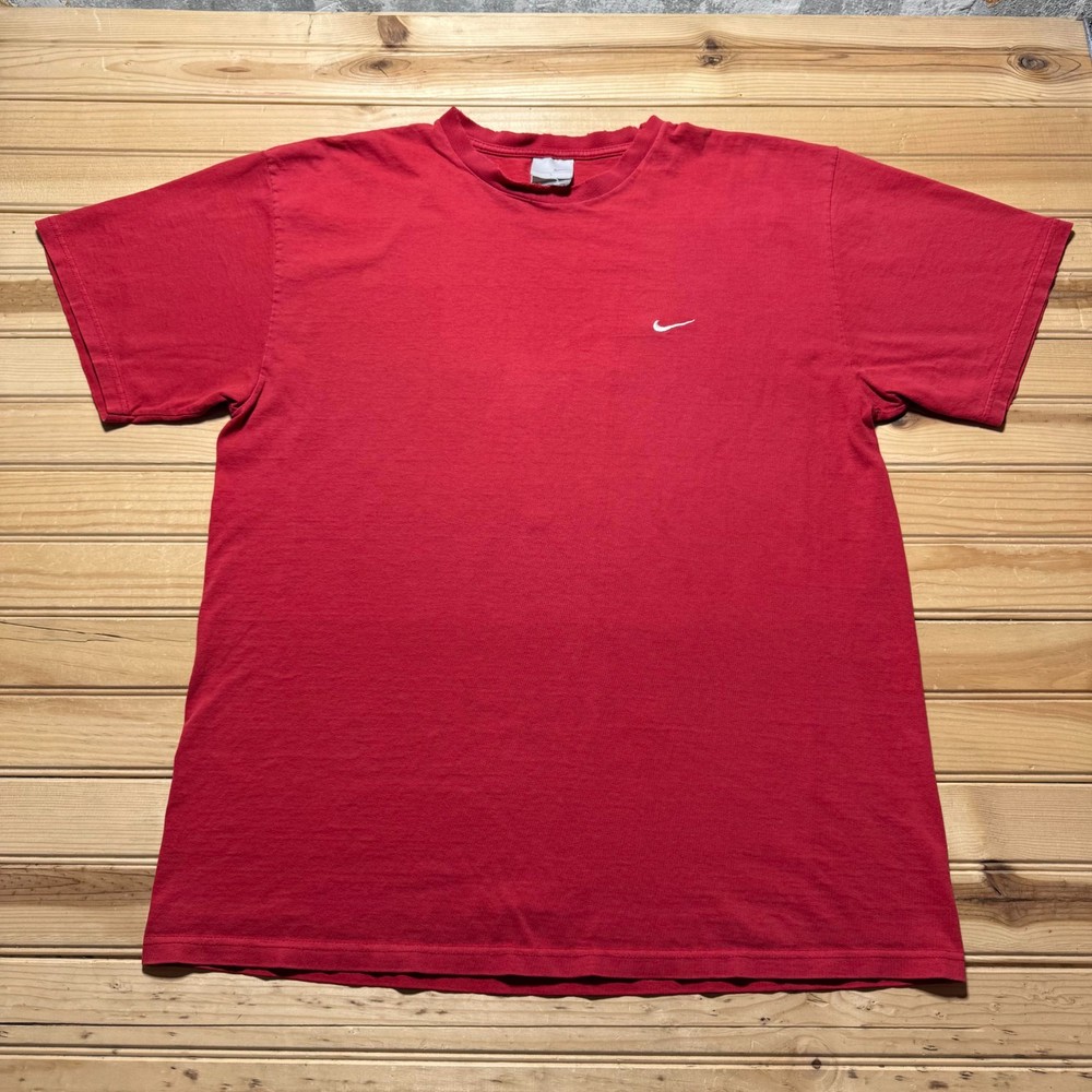 Vintage Y2K Nike Mini Swoosh Embroidered Logo Retro T-Shirt Men's - Size Large