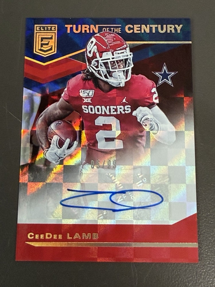 2020 Donruss Elite CeeDee Lamb #TC-CL Turn of the Century Auto /99 RC