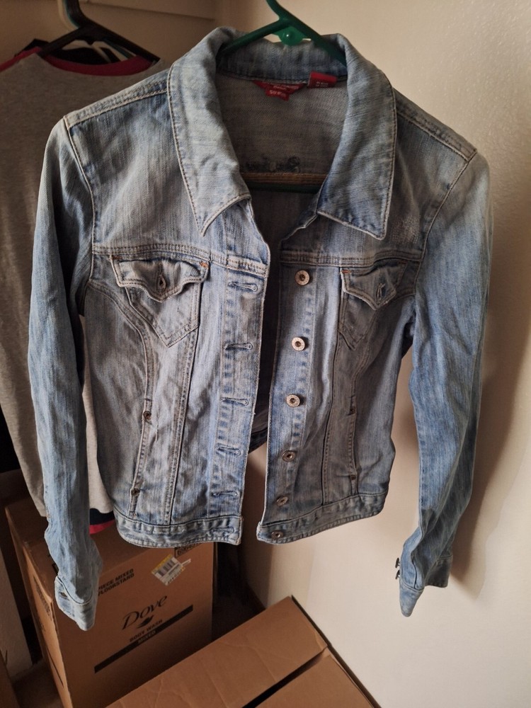 Guess Jeans stretch jean jacket, petite women's