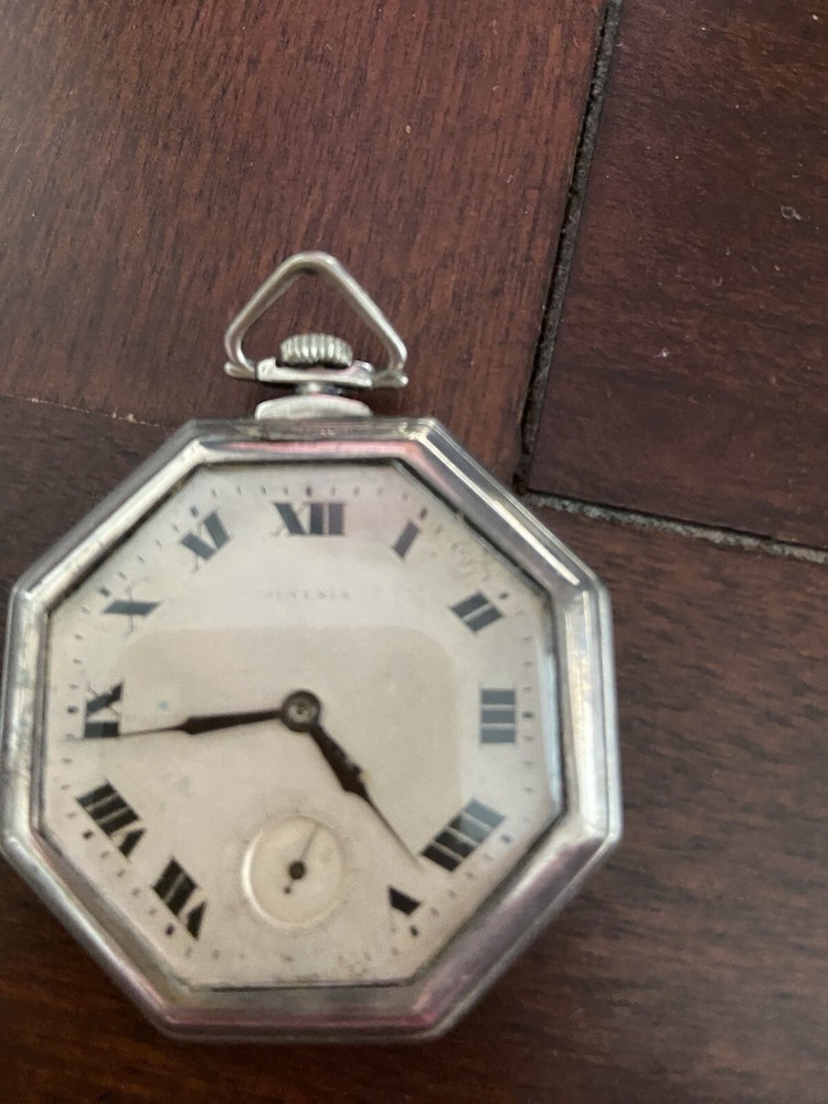 Juvenia Sterling Silver Vintage Pocket Watch,