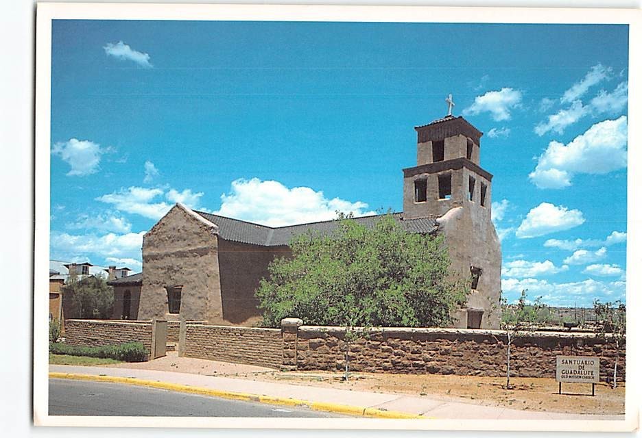 Postcard Sanctuario de Guadalupe Santa Fe New Mexico USA