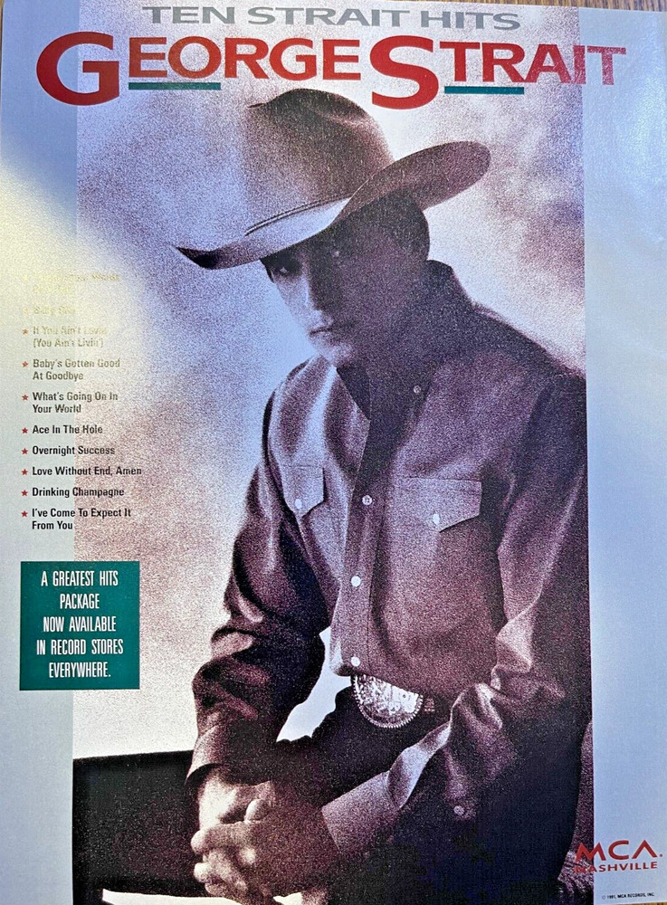 1992 Magazine Advertisement George Strait Ten Strait Hits
