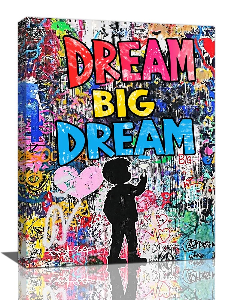 Banksy Wall Art Graffiti Abstract Wall Decor Colorful Street Canvas Painting ...-image