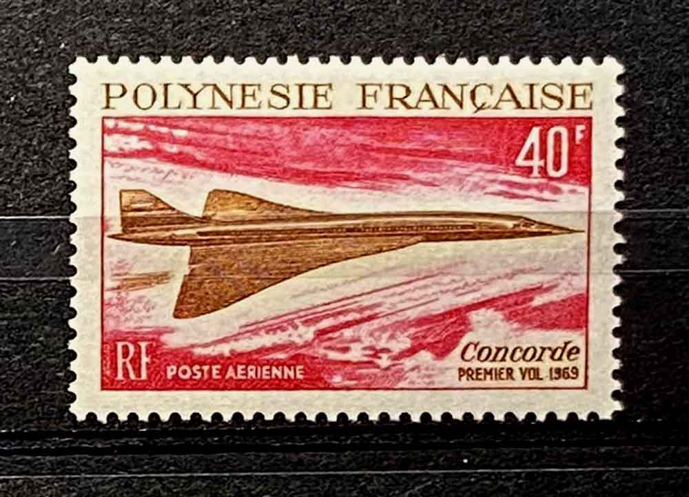 French Polynesia, France: 1969 Mint Nh Concorde Airmail Stamp Sct#C50 Cv$70 Snd