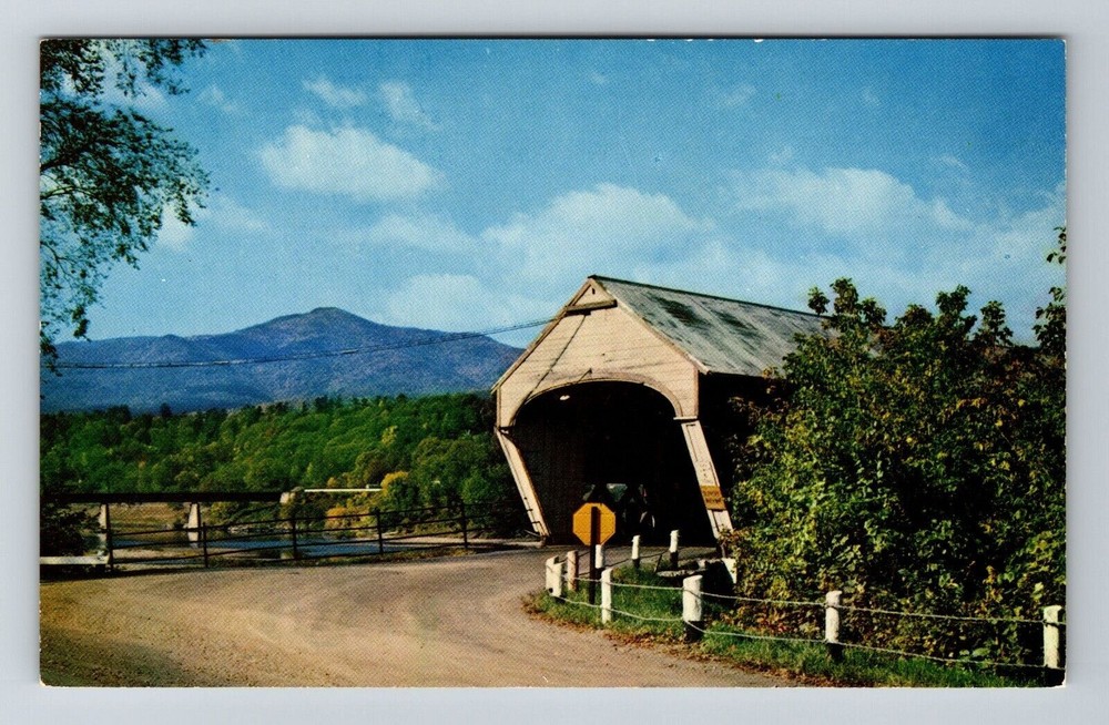 Cornish NH-New Hampshire, Covered Bridge, Tourist Spot, Vintage Postcard