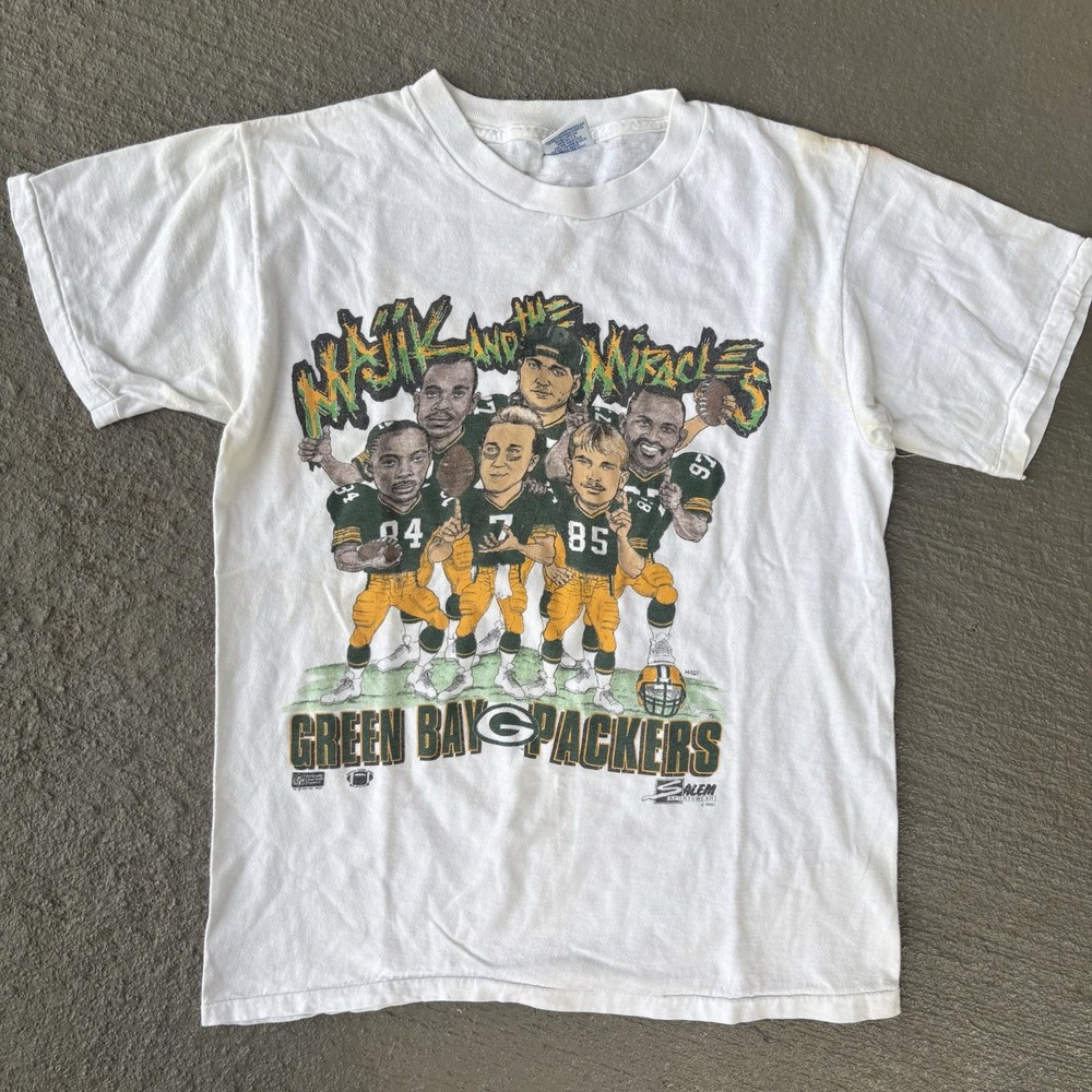 Vintage Green Bay Packers Caricature Salem Sports 1990 Majik And The Miracles