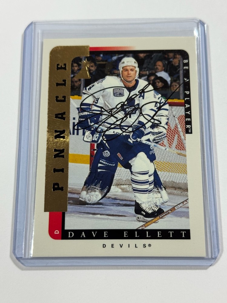 1996-97 Pinnacle Be A Player Dave Ellett Autographed Hockey Card  