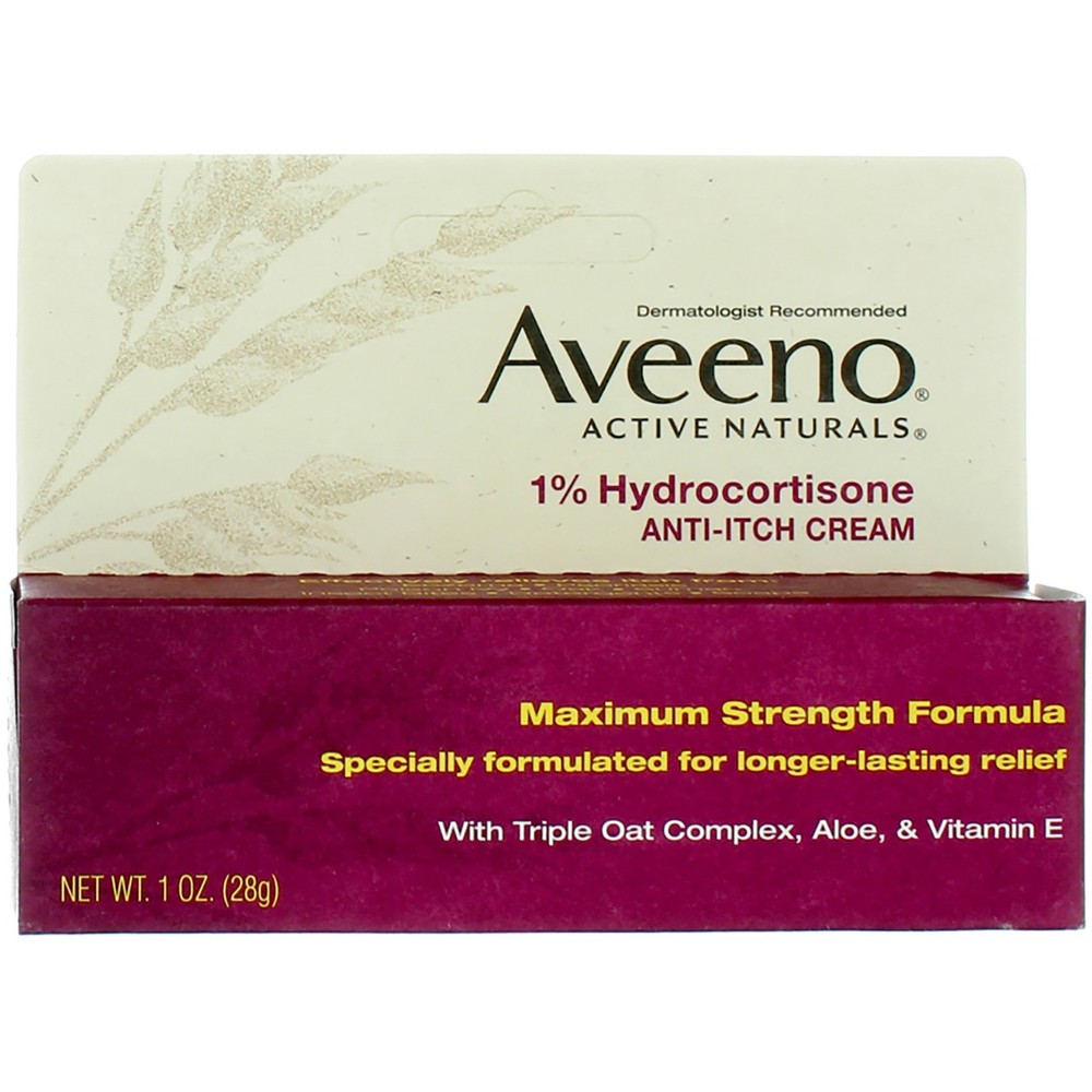 Aveeno Anti-Itch Cream 2 Pack 1 oz Each for Soothing Relief