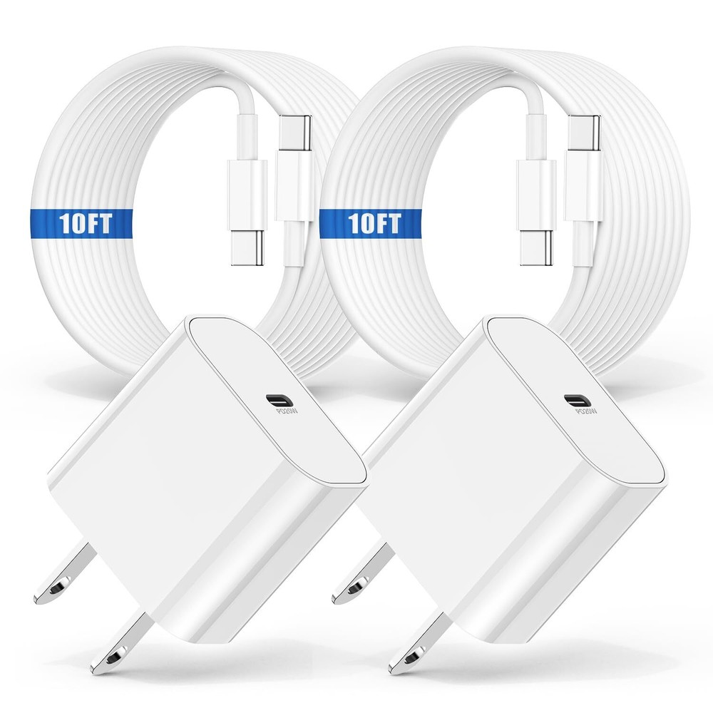 iPhone 15 Fast Charger/10ft Type C to C Cable Cord Long USB C Charging Block/...