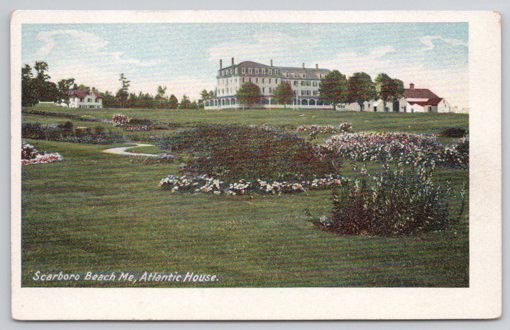 Scarboro Beach ME Atlantic House Hotel Postcard H.C. Leighton Early 1900s