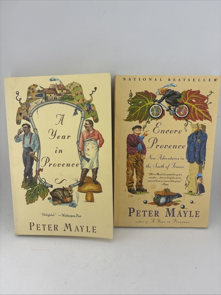 A Year In Provence by Peter Mayle Book Vintage Edition  And encore Provence