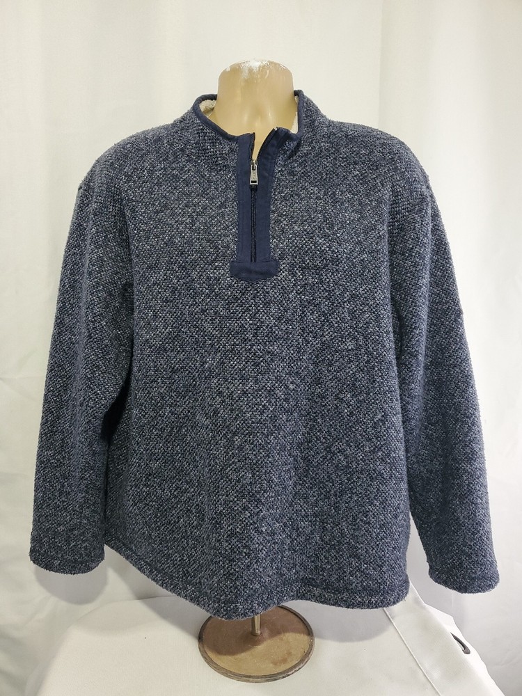 Orvis Men's Brighton Quarter Zip Sweater Grey Size XXL