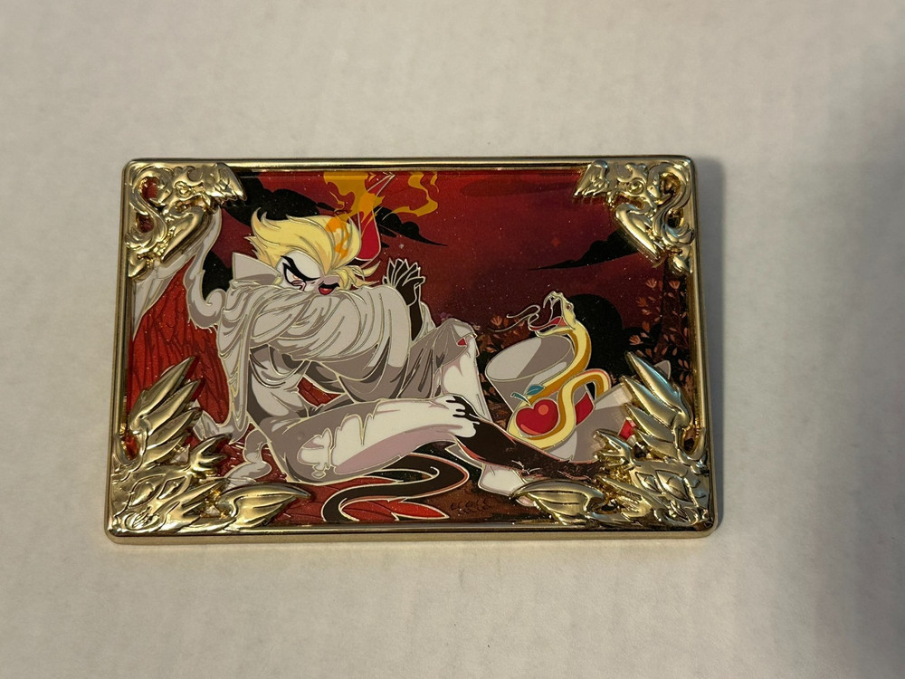 Hazbin Hotel Fanmade Lucifer Morningstar Fallen Angel Gold-Plated Pin