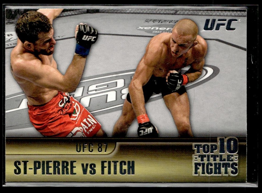 2011 Topps UFC Title Shot Georges St. Pierre - Jon Fitch Top 10 Title Fights HSC