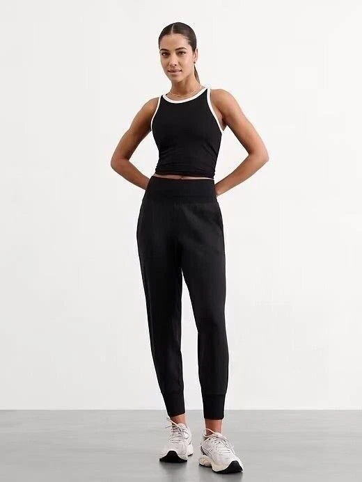 Athleta Womens Venice Jogger Pants Medium Black Style 597888