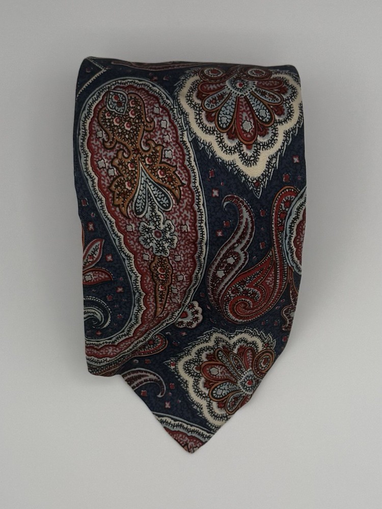 Liberty of London Men's Silk Tie Blue Red White   T371