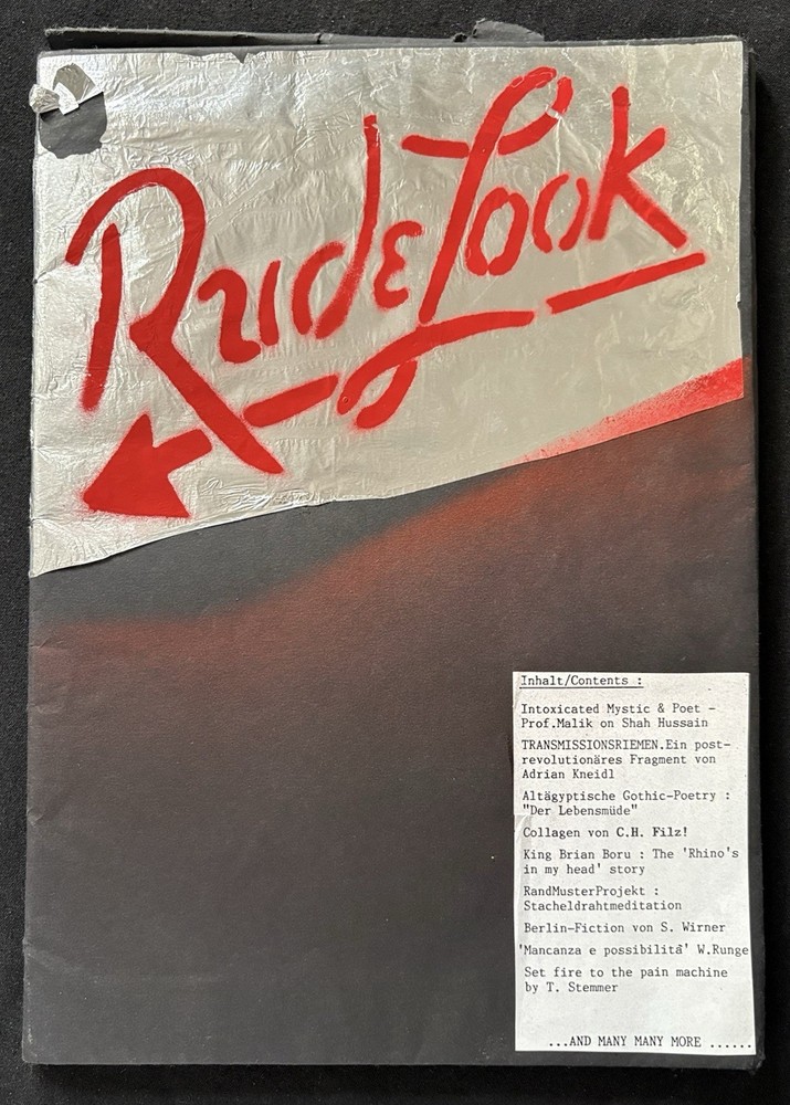 RUDE LOOK 1994 German Underground Counter-Culture Zine Goth Industrial Berlin