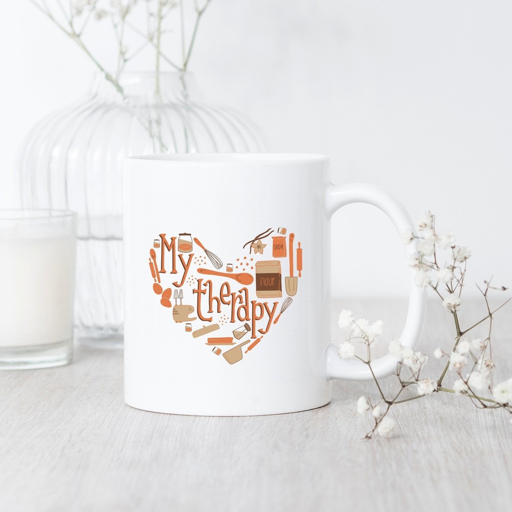 Baking Therapy Mug Funny Gift For Bakers Appreciation Gift