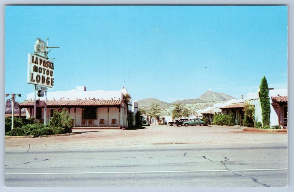 Texas El Paso La Posta Motor Lodge AAA Chrome Postcard