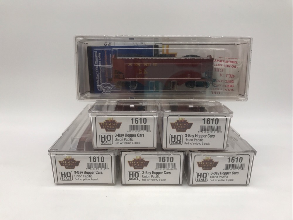 HO Scale BLI #1610 3-Bay Hopper Cars Union Pacific (6-pack) CBN