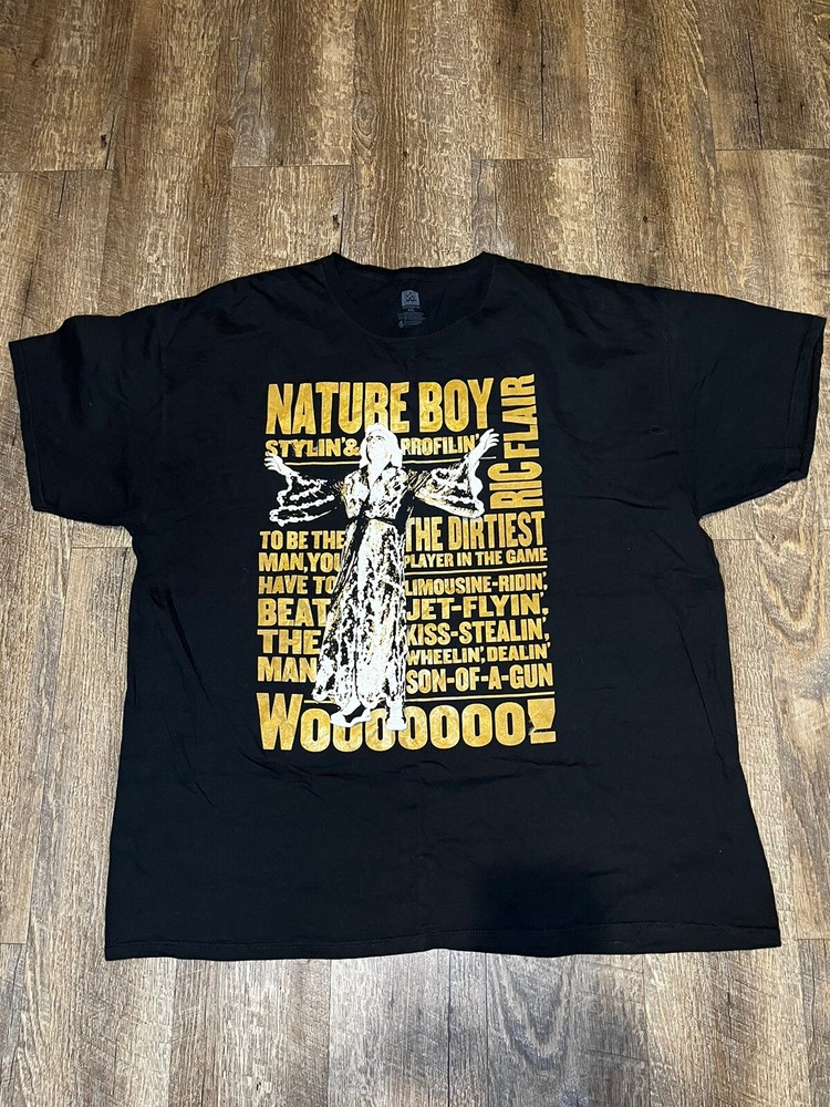 Mens 2XL 2008 WWE Hall of Fame Nature Boy Ric Flair T Shirt Y2K