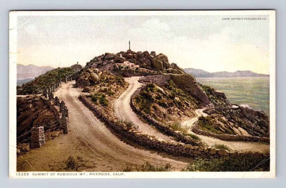 Riverside CA-California, Summit Rubidoux Mt. , Vintage Postcard