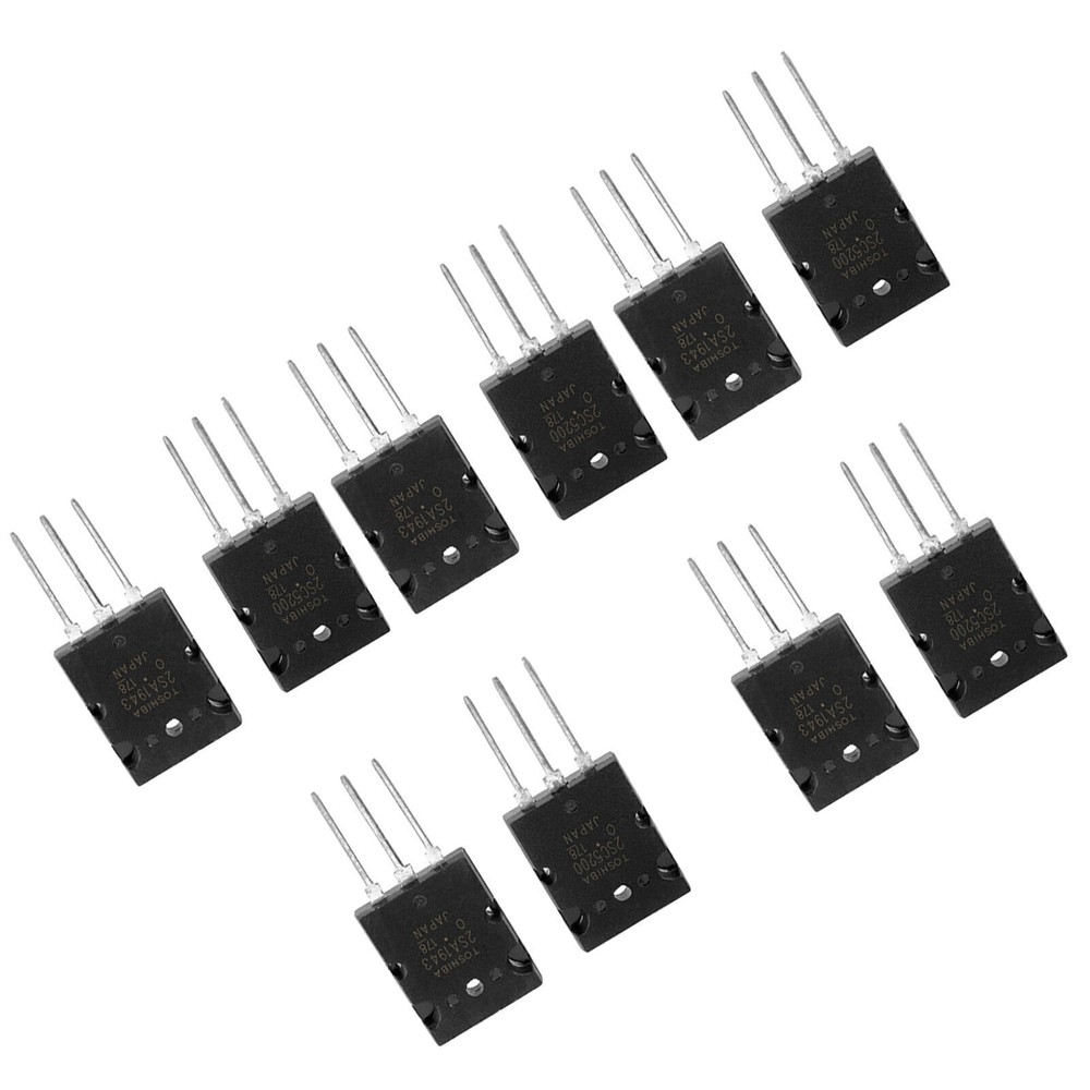 5 Pair Black 2SA1943 2SC5200 High Power Matched Audio Transistor