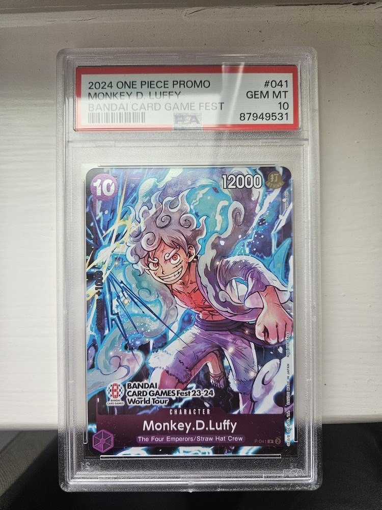 PSA 10 2024 One Piece Promo Monkey D. Luffy P-041 Bandai Card Game Fest English