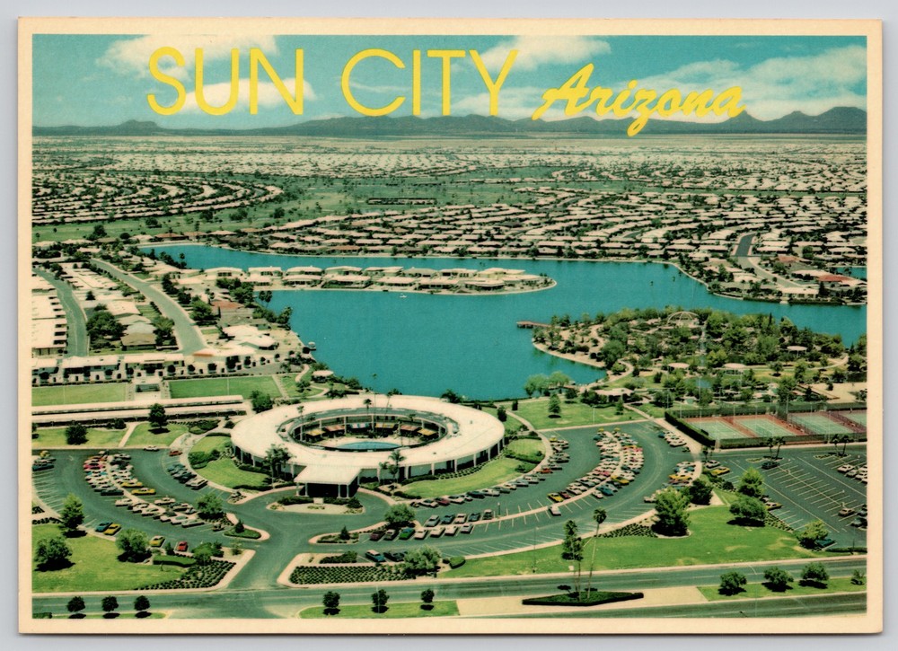 Lakeview Recreation Center Circular Sun City Arizona Postcard