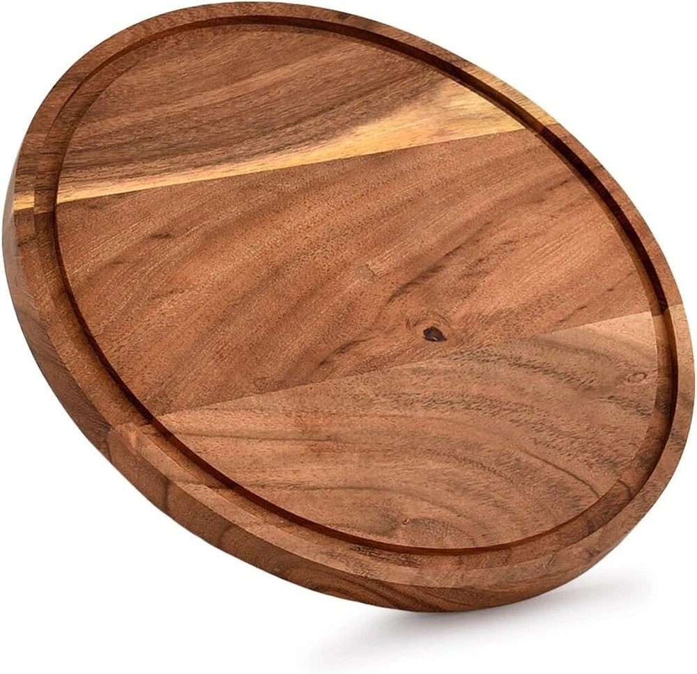 Acacia Wood Cheese Server for Crackers and Meat, Fancy Housewarming...-image