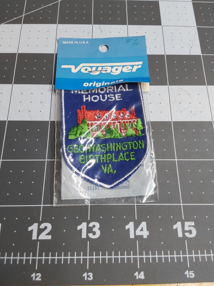 Voyager Travel Souvenir Patch George Washington Birthplace Virginia Memorial Hom