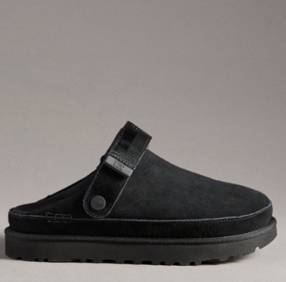 UGG Black Suede Golden Star Clog Size 7 - Brand New In Box